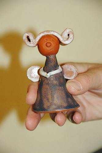 glasierter Weihnachtsengel f�r Baumschmuck