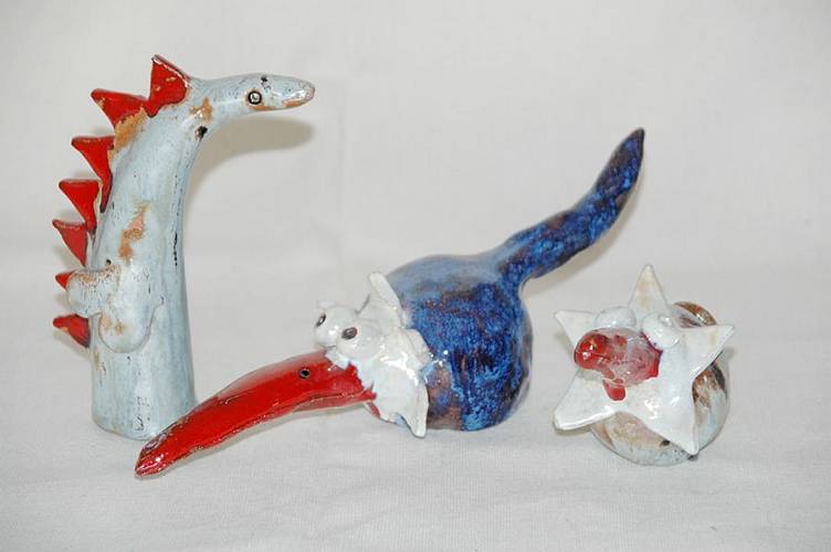 Drachen und Blumenstecker