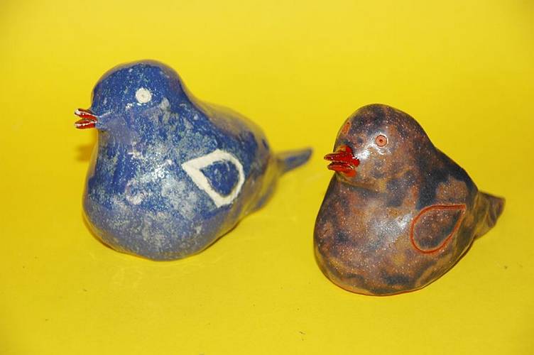 bunte Keramikv�gel