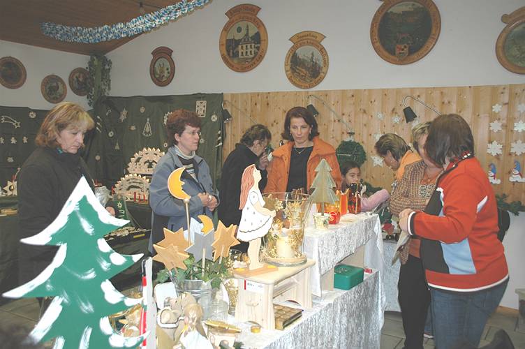 Blick auf den Adventsbasar