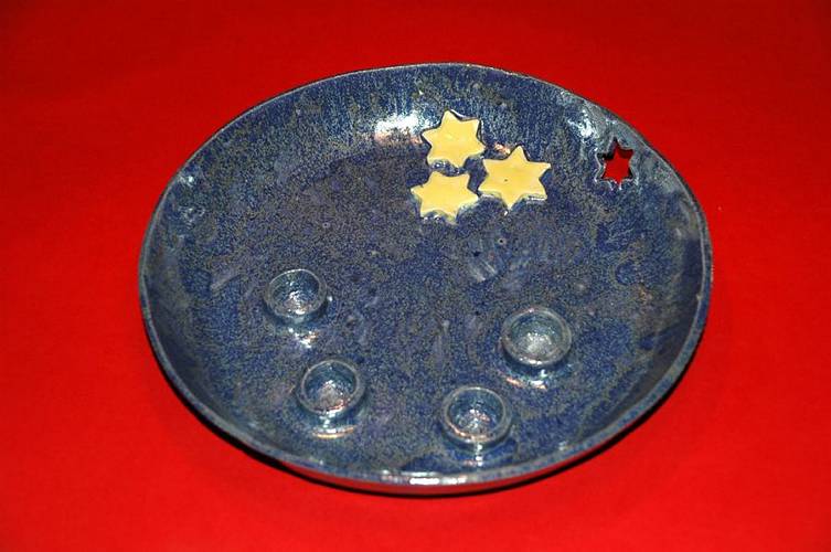 Adventsteller mit Kerzenhalter